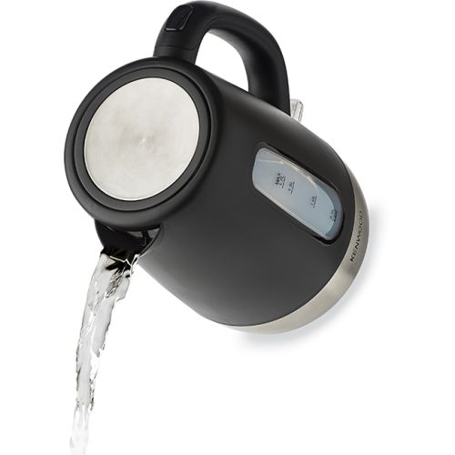 Kenwood 1.7L 2200W Cordless Electric Kettle with Removable Self-Sealing Mesh Filter, Black and Silver