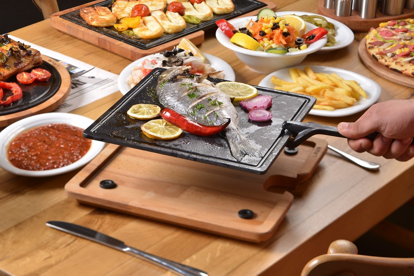 Lava Hot Service Platter, Rectangle, 22x33 cm