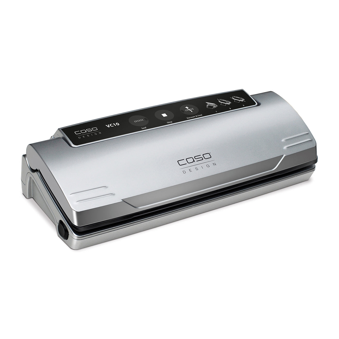 Caso Vacuum Sealer VC10, food remains vacuumed up to 8x longer fresh, 30cm long & stable weld, including 10 professional foil bags, 110W. Caso Design Product