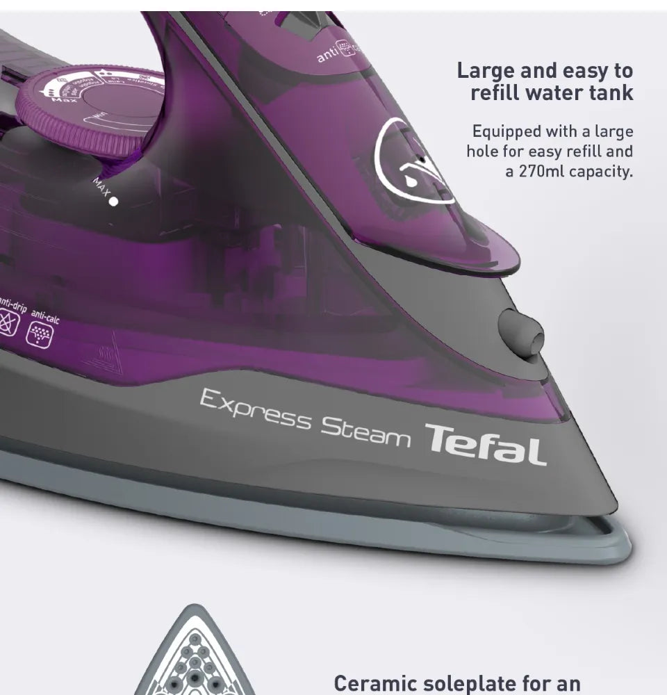 TEFAL Express Steam, Steam Iron, 2600 Watts