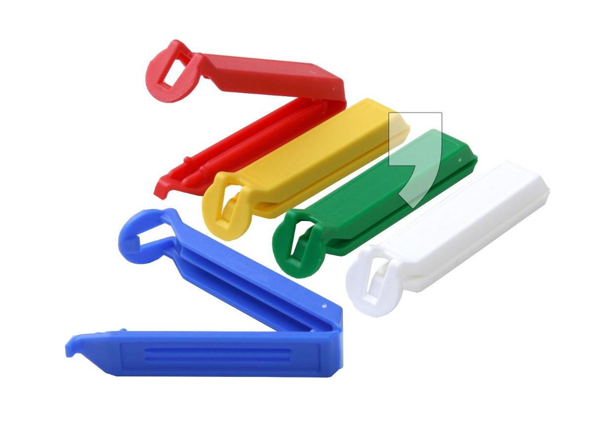 Fackelmann Bag Clips, Plastic, 80 mm (Set Of 5)
