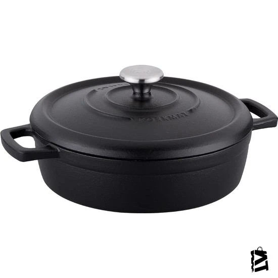 Korkmaz Casta Grill Low Casserole 26x7cm Black
