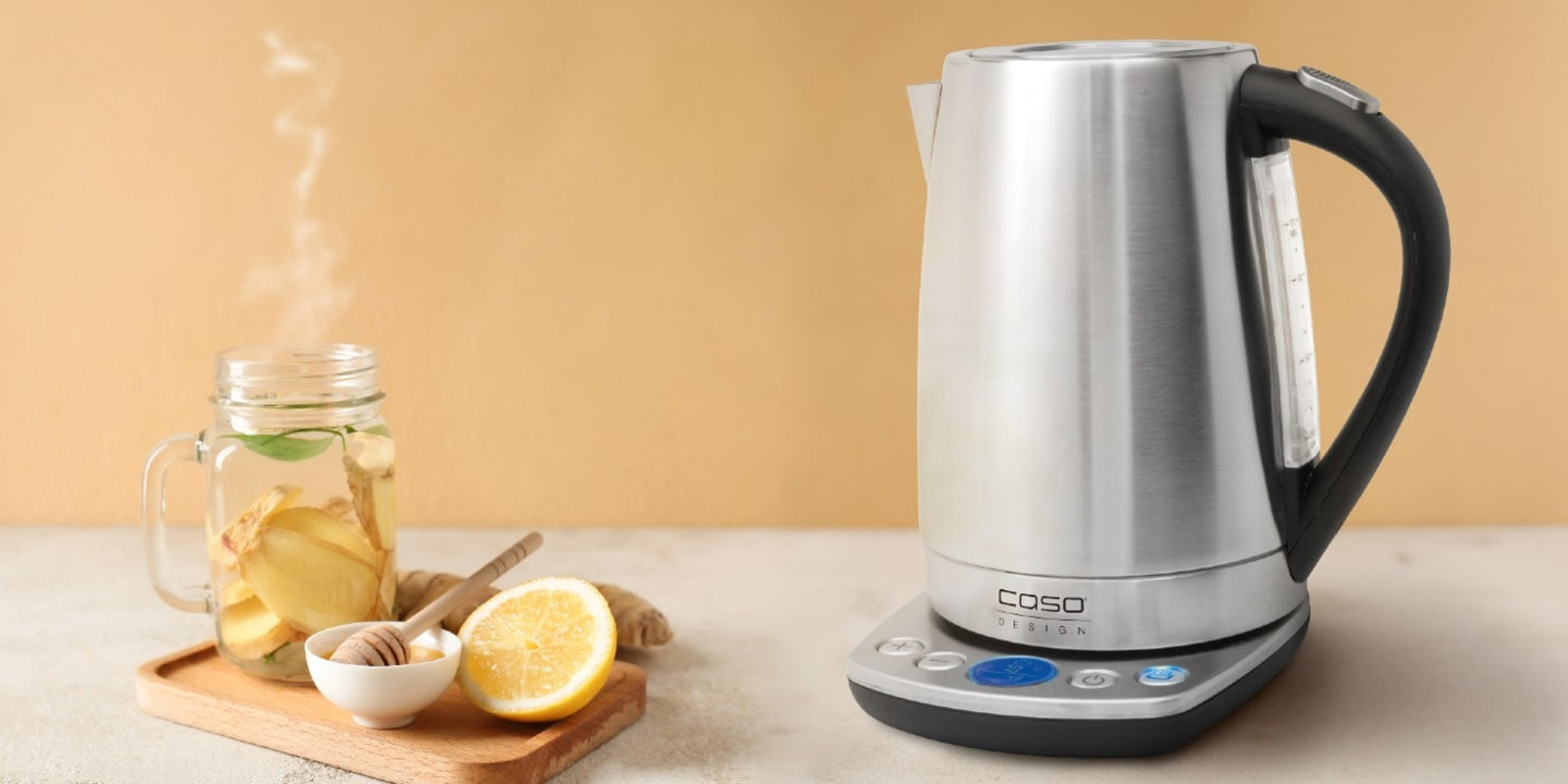 غلاية كهربائية من كاسو، سعة 1.7 لتر، 2200 واط، هيكل وداخلية عالية الجودة من الفولاذ المقاوم للصدأ، خاصية الإيقاف التلقائي لمزيد من الأمان  منتج تصميم كاسو، الأردن