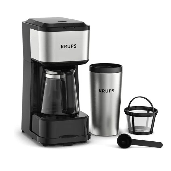 Krups Simply Brew Coffee Maker with Filter 4 in 1, Brew Options