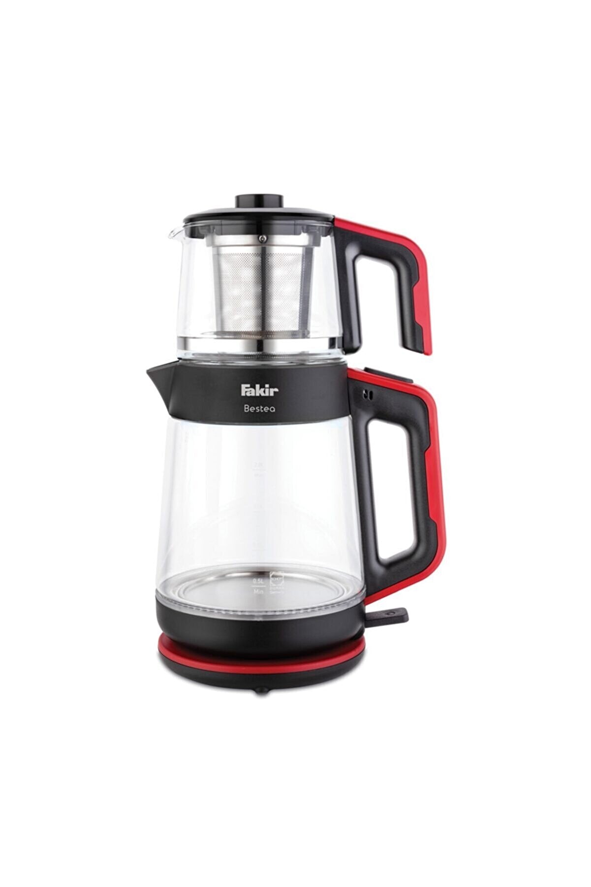 Fakir Tea Maker 1900W,Capacity 2L , Glass,Red