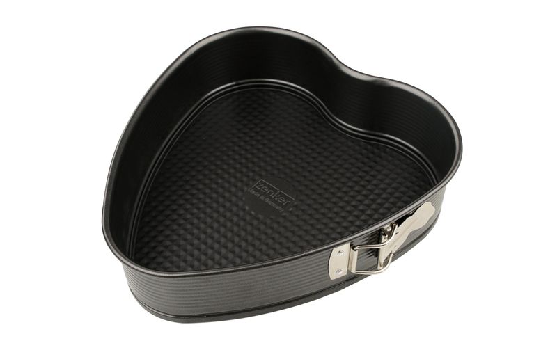 Zenker "Sparkling Christmas" Springform Heart, Steel With Nonstick Coating, 24X28 cm, Black