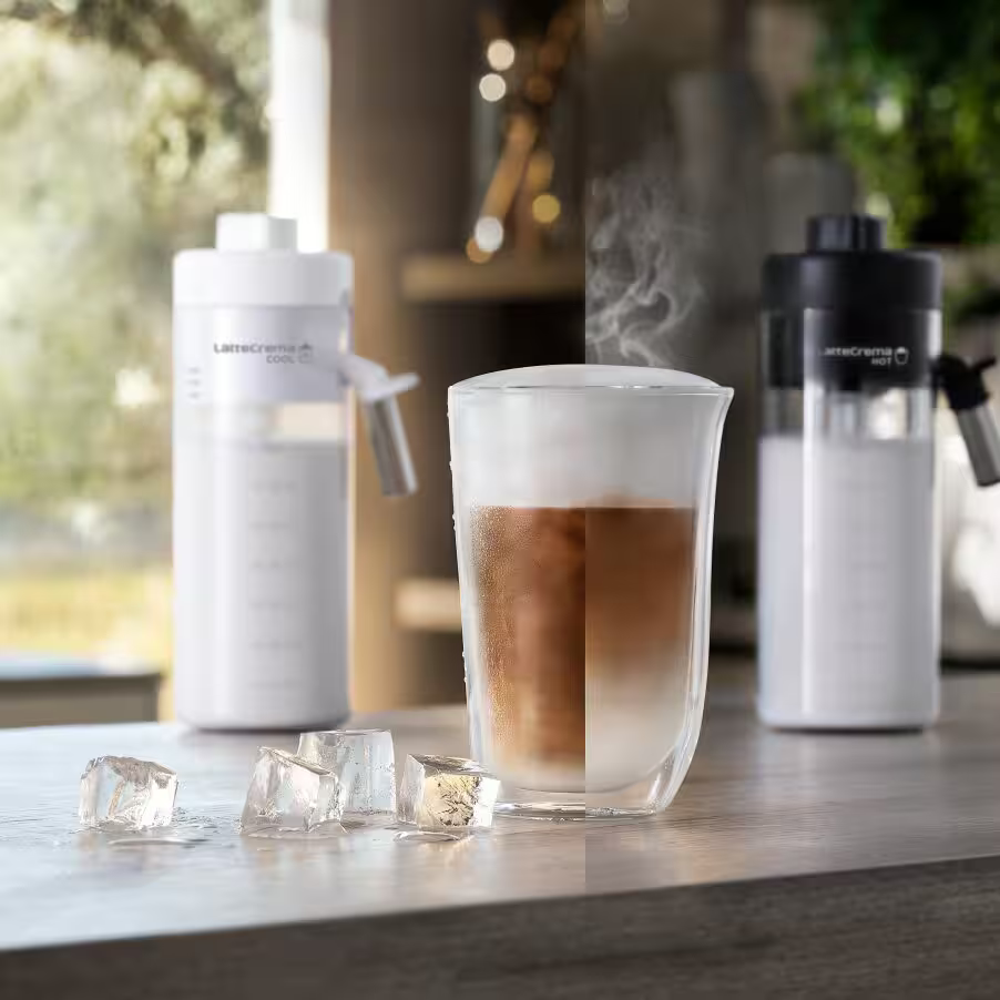 Delonghi Premium Espresso Machine 19-bar 1.8L capacity 1450W with Coffee Grinder and Milk Tank