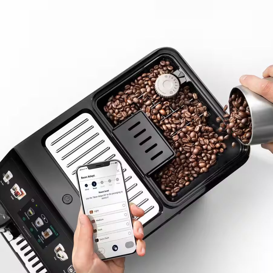 DeLonghi Eletta Explore Premium Espresso Machine 19-Bar 1.8L with Coffee Grinder and Milk Tank, 1450W