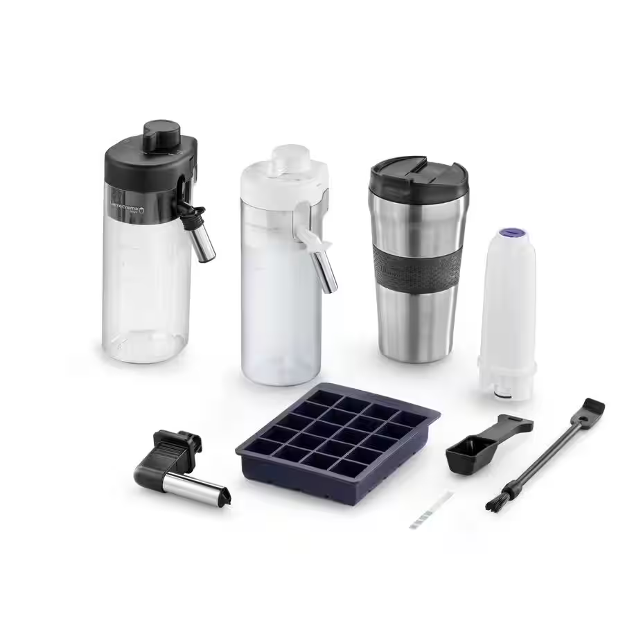 Delonghi Premium Espresso Machine 19-bar 1.8L capacity 1450W with Coffee Grinder and Milk Tank