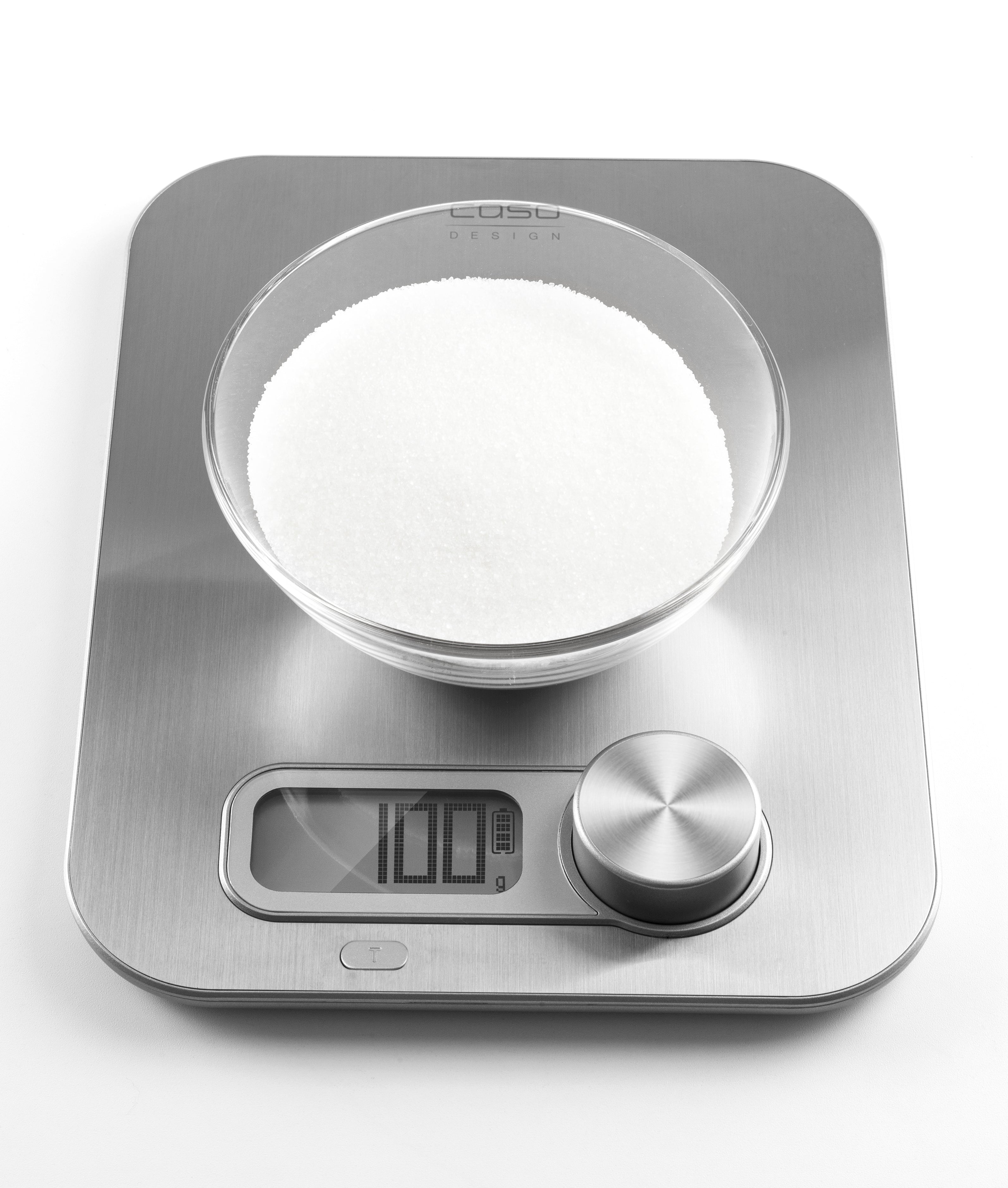 Caso Manual Energy Kitchen Scale, Brushed Stainless Steel, Digital Display. Caso Design Product