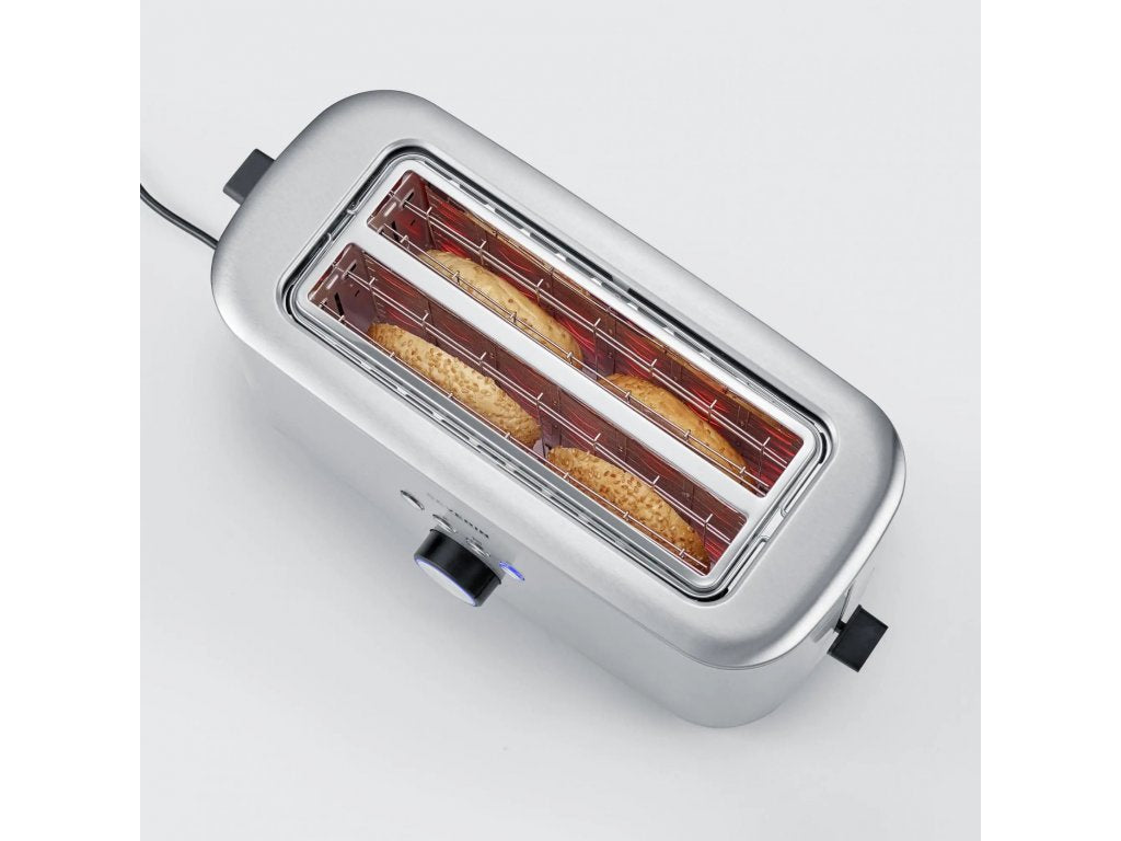 Severin Toaster 42 Cm Silver, 4 Slices, Also For Xxl-Bread / Toast