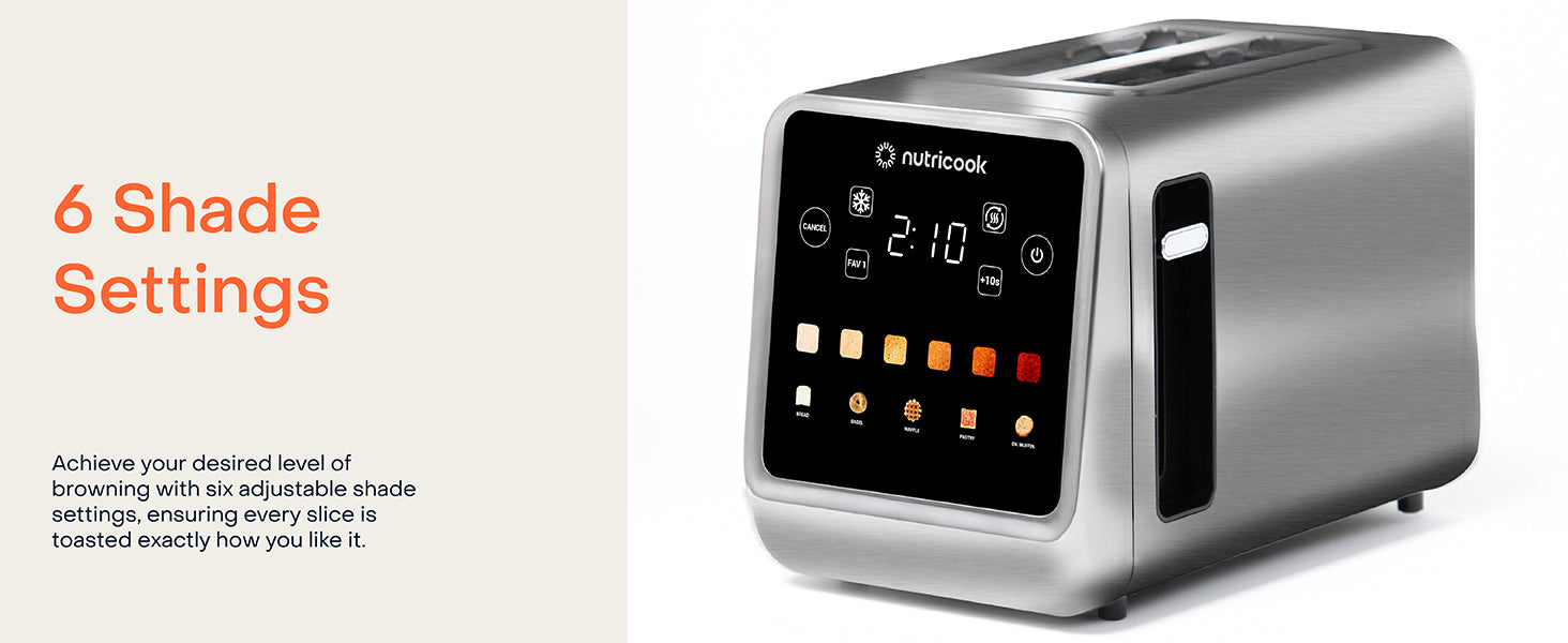 محمصة خبز رقمية NUTRICOOK NC-TS201 ذات شقين