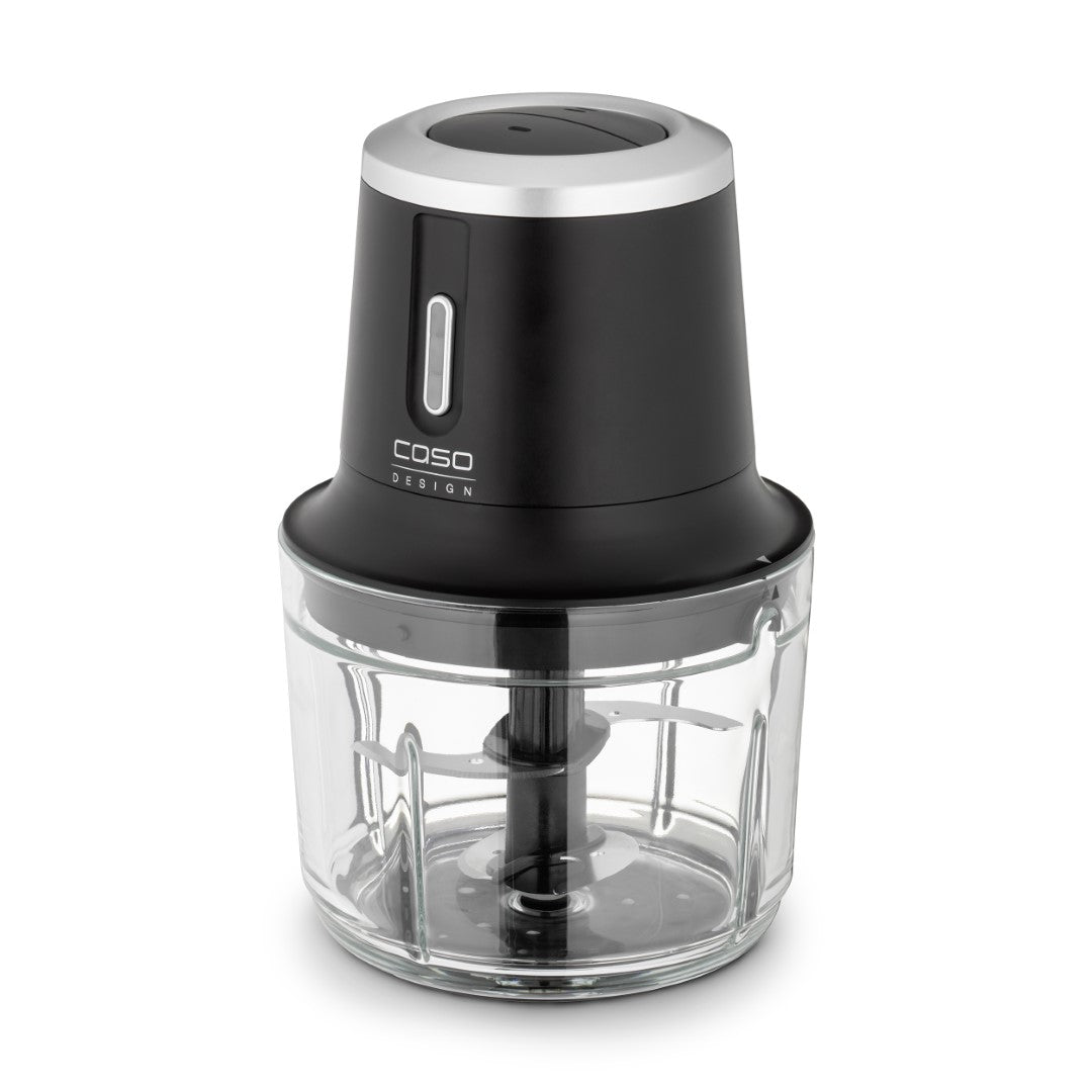 Caso Chop & Go Cordless Chopper, 200W, 1 Liter, Up to 60 Mins Runtime, 2300 RPM, Flexible and Ready to Use Anywhere, 4 stainless steel blades, Black. Caso Design Product