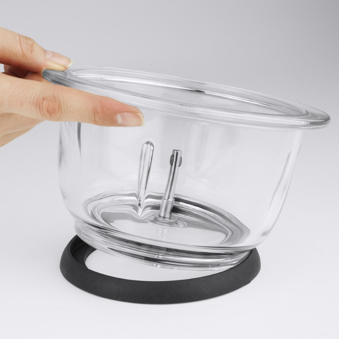 Caso Universal Glass Chopper, 400W, Heavy Duty Glass Container with 1.2 Liter Capacity, 4 Premium Stainless Steel Knives, Stainless Steel. Caso Design Product