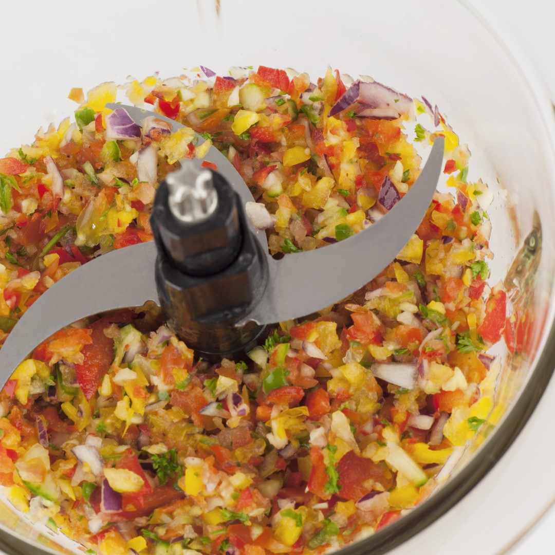 Caso Universal Glass Chopper, 400W, Heavy Duty Glass Container with 1.2 Liter Capacity, 4 Premium Stainless Steel Knives, Stainless Steel. Caso Design Product