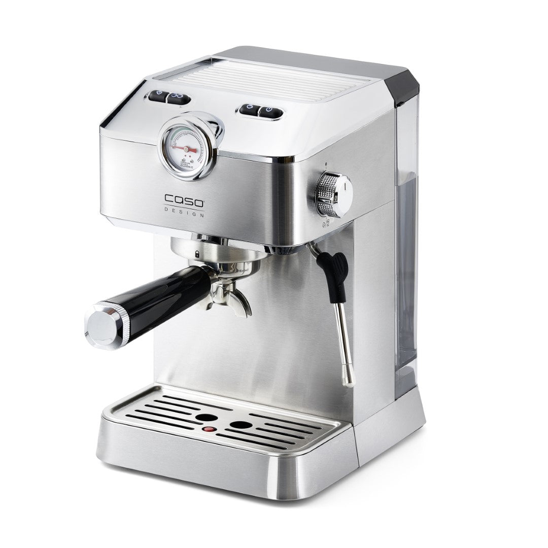 Caso Espresso Machine 19 Bar Ulka Pump, with milk frother, with cup heat plate, 1100W, 1.5 Liter. Caso Design Product