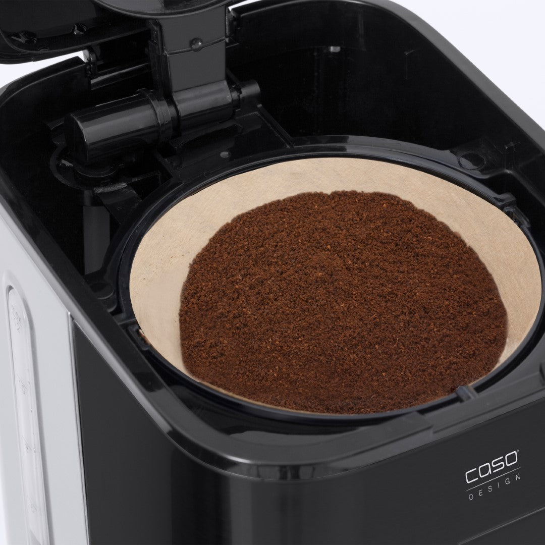 Caso American Coffee Maker, Up to 12 Cups of aromatic coffee , 900W, 17-hole brewing head for optimum moistening of the coffee powder, Removable filter basket for easy cleaning, Automatic Timer. Caso Design Product
