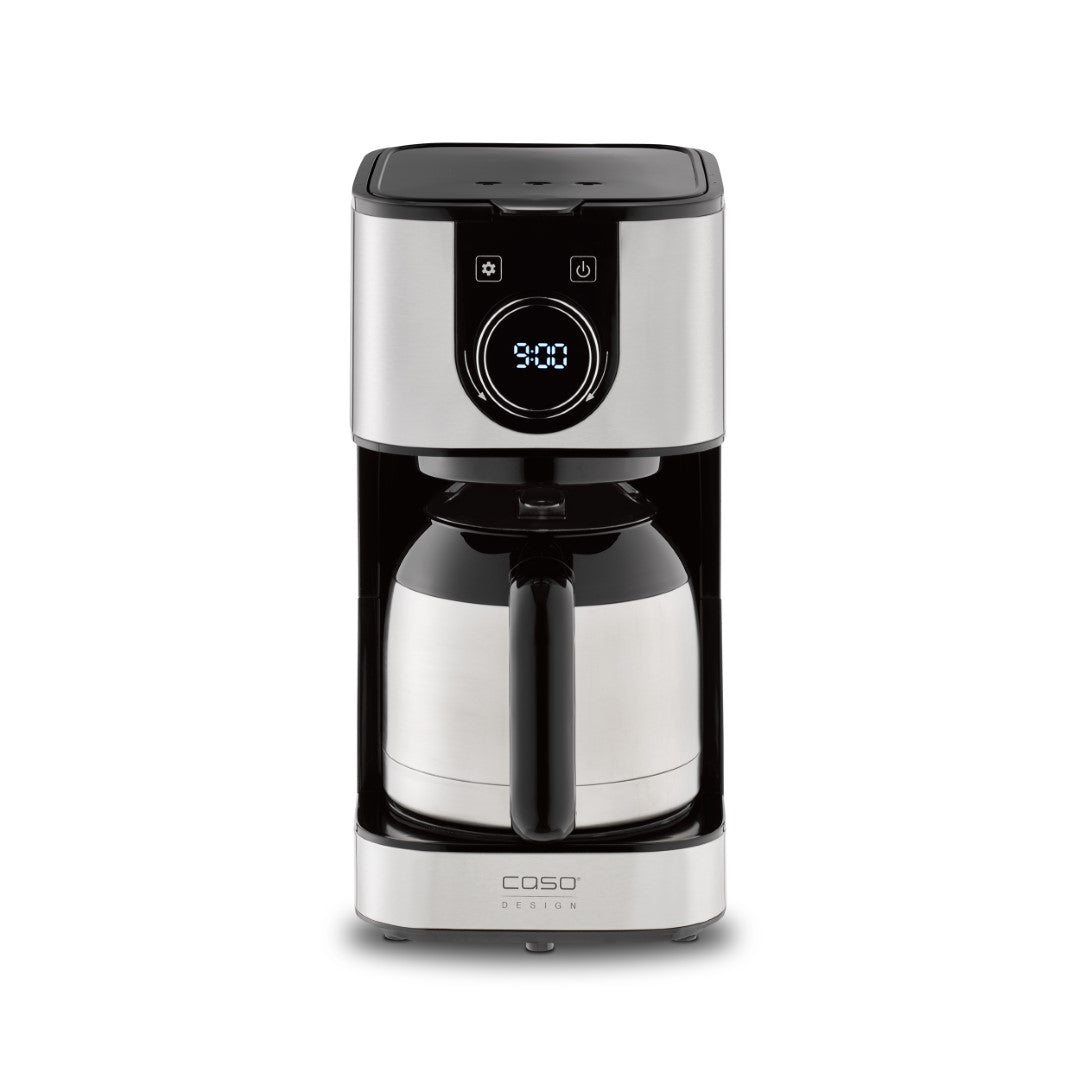 Caso American Coffee Maker With Insulated Jug, 900W, Timer Stainless steel with permanent Filter for 10 Cups, Stainless Steel and Black. Caso Design Product
