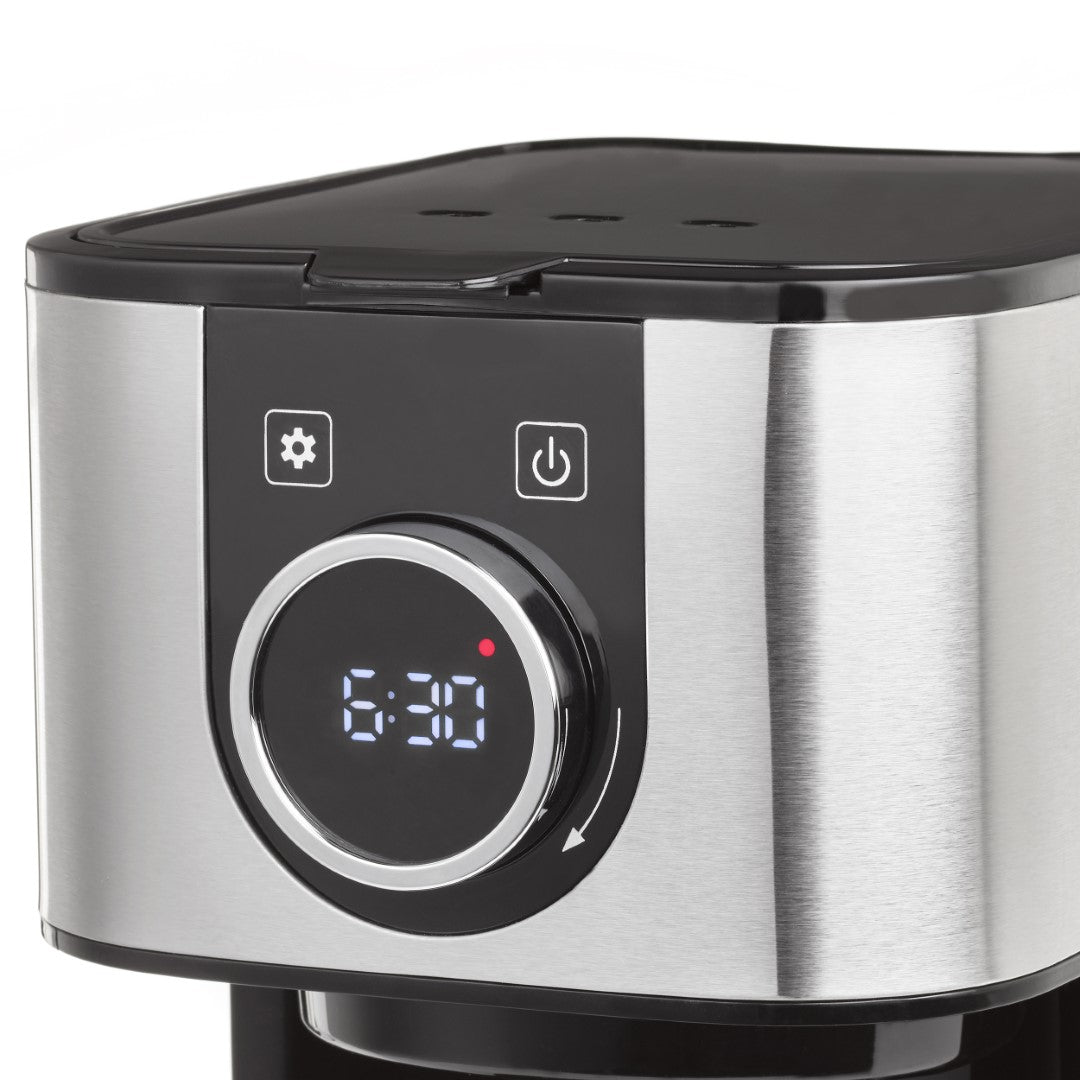 Caso American Coffee Maker With Insulated Jug, 900W, Timer Stainless steel with permanent Filter for 10 Cups, Stainless Steel and Black. Caso Design Product
