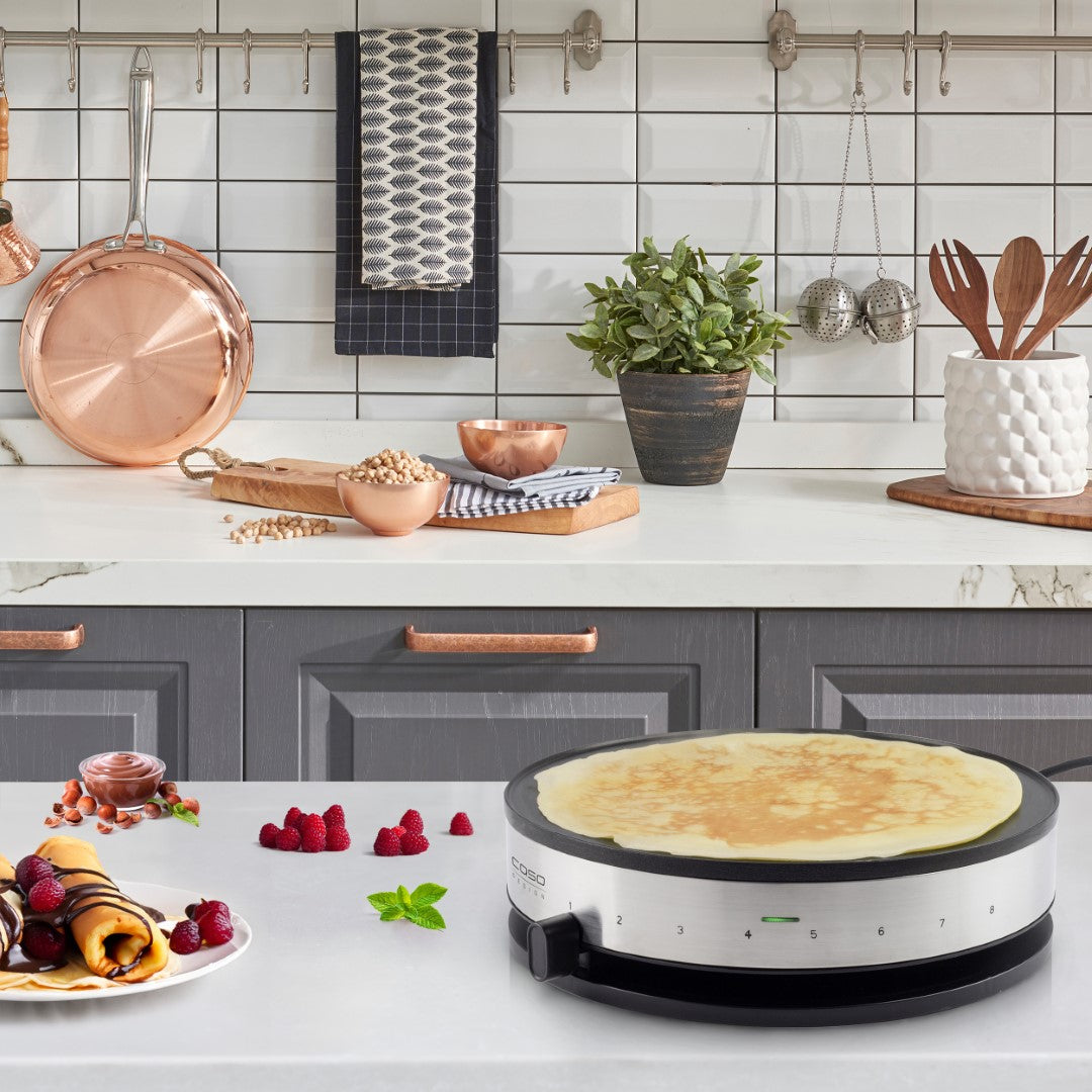Caso Crepe Maker, 1300W, Extra-large cooking surface 33cm in diameter. Caso Design Product