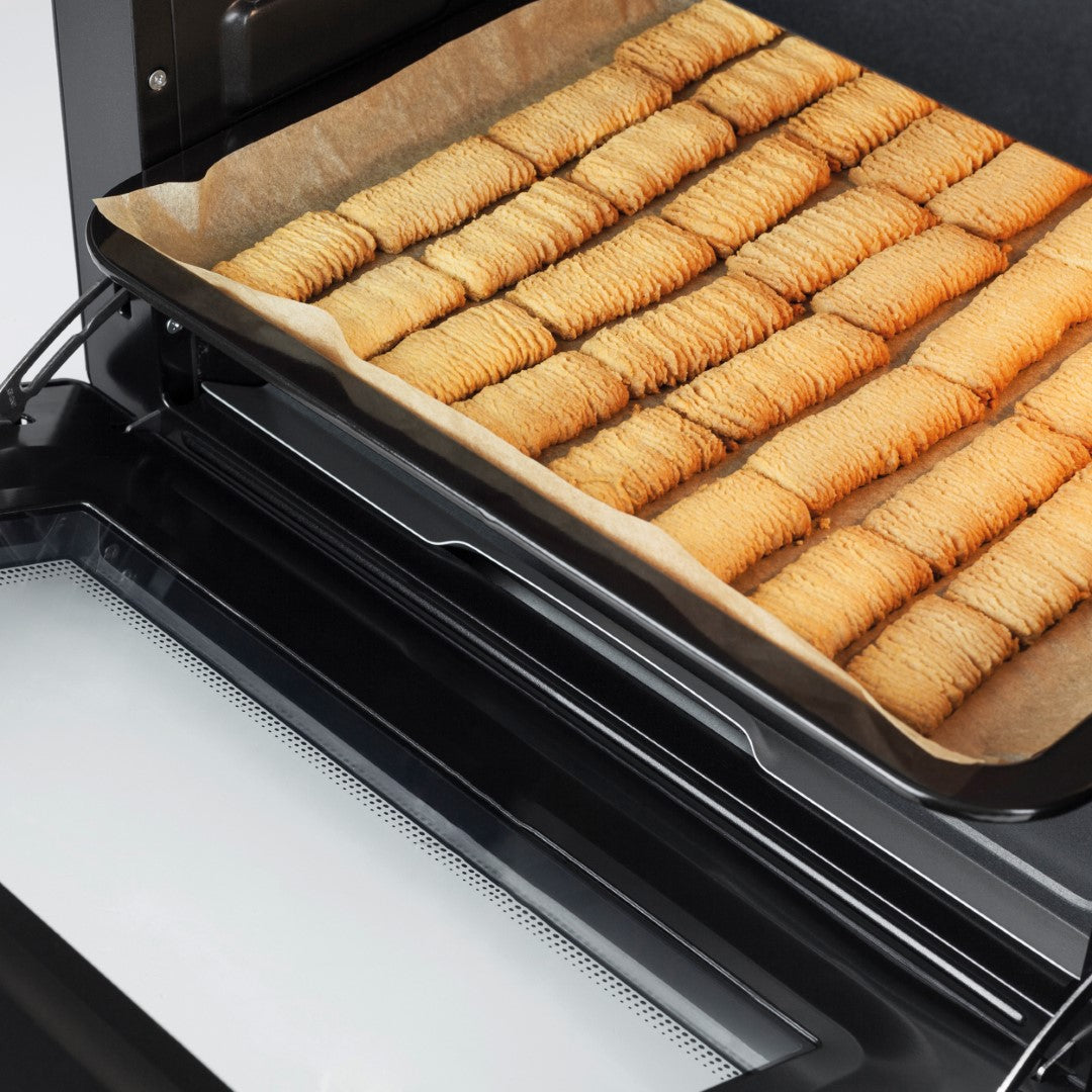 Caso Classic Oven, 26 Liter , 5 functions: Top and bottom heat, bottom heat, top heat, convection, and grill and revolving spit, 4 levels of insertions, Black. Caso Design Product