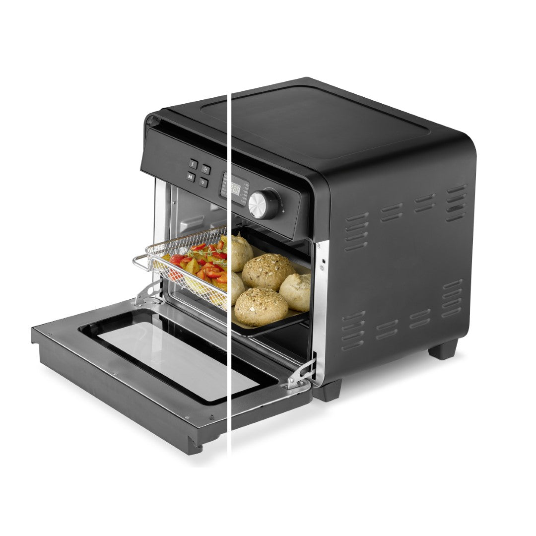 Caso Airfry Chef Hot Air Fryer With Timer, 1700W, Black , 3 Temperature Levels from 40°C to 230°C (5°C Increments). Caso Design Product