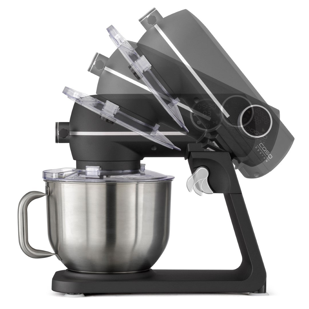Caso Mixer, 6 Liter Stainless Steel Bowl, 1800W, Black, 10 Speed, Touch Control. Caso Design Product