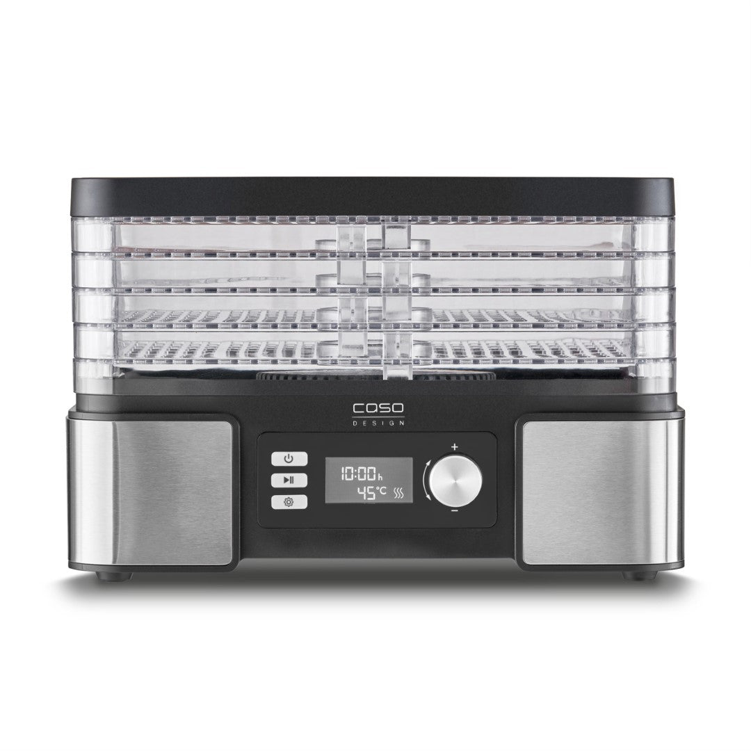 Caso Food Dehydrator , Temperature adjustable from 30 °C to 70 °C (in 5 °C increments), For drying and preserving of fruit, vegetables, herbs, mushrooms, meat, nuts, grains, seeds. Caso Design Product