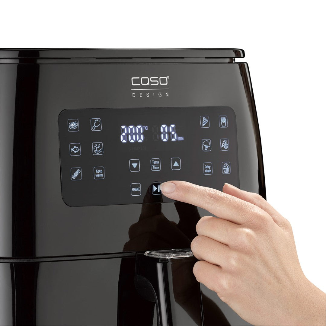 Caso Air Fryer Xlarge, 1700W, 6.4 Liter, Extra Large Basket Volume: 7L, Steamer & AirFryer, 3 in 1 Hot Air Fryer, 10 Preset Programs , Black. Caso Design Product