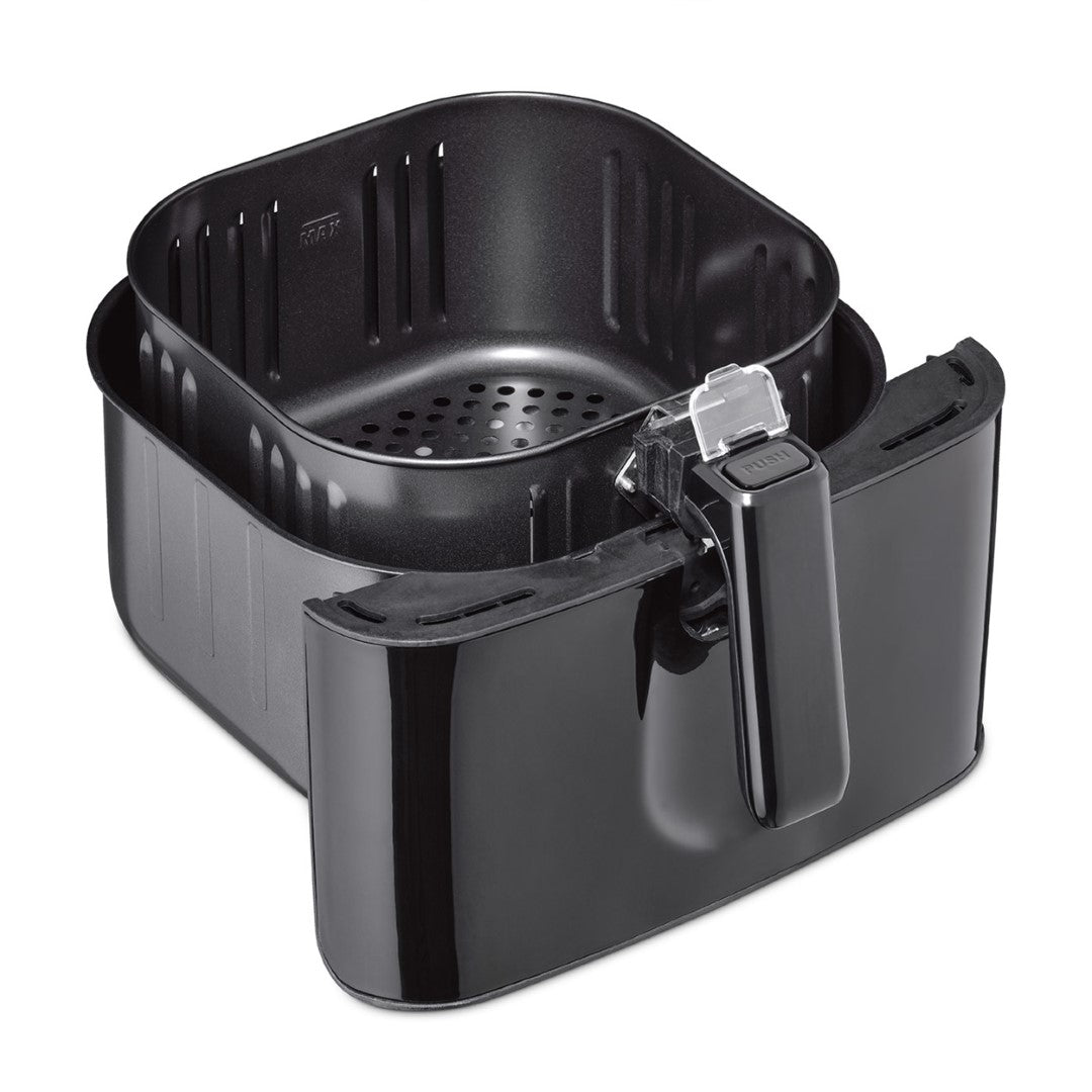 Caso Air Fryer Xlarge, 1700W, 6.4 Liter, Extra Large Basket Volume: 7L, Steamer & AirFryer, 3 in 1 Hot Air Fryer, 10 Preset Programs , Black. Caso Design Product