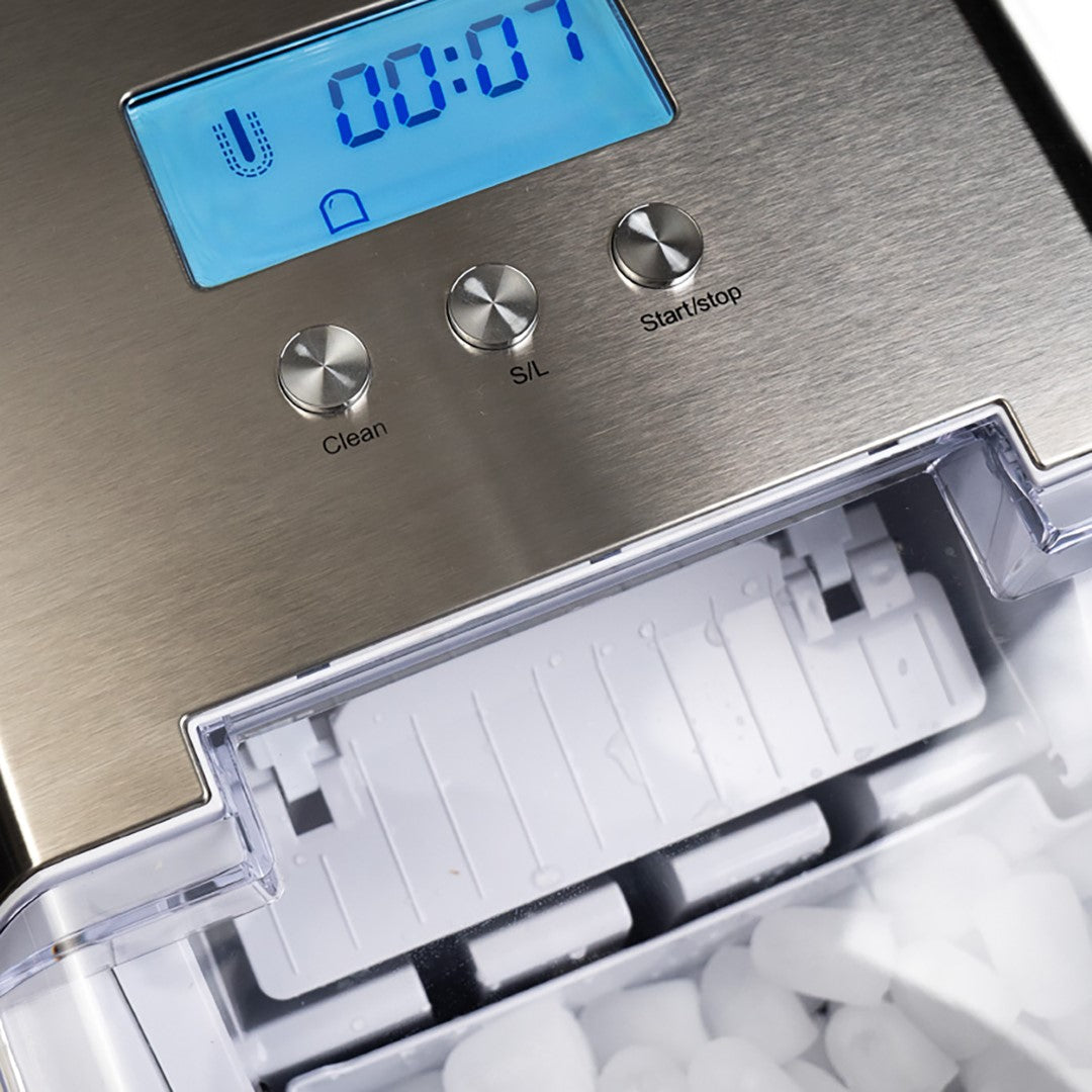 Caso Icechef Pro Ice Cube Maker, 120W, Large Water Tank 2.2 Liter, Rapid Ice Cube creation within 6-13 minutes, 500g Ice Cubes. Caso Design Product
