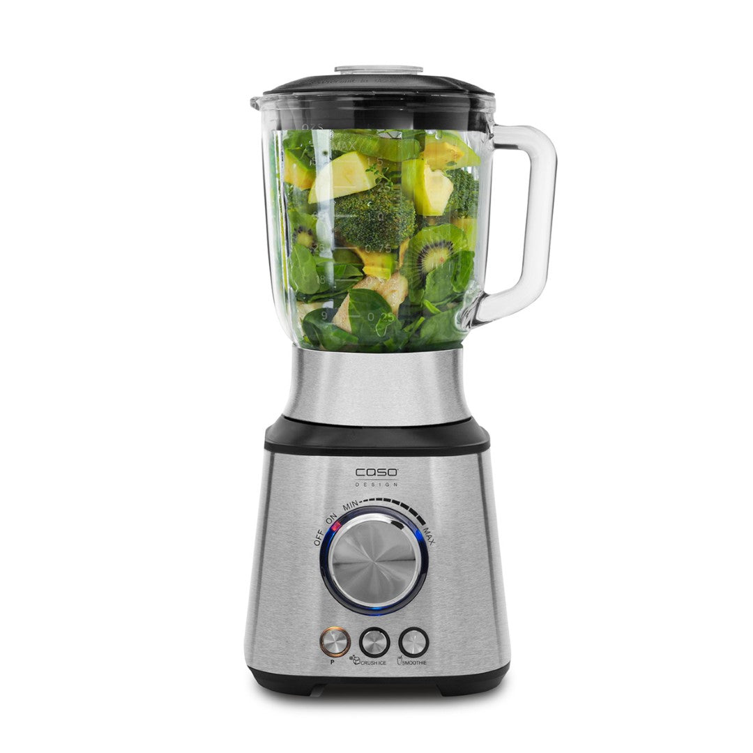 Caso Blender With Glass Jug, 1000W, 8-fold titanium coated knifes, Pulse Function, Easy Cleaning , Overheating protection and double safety lock. Caso Design Product