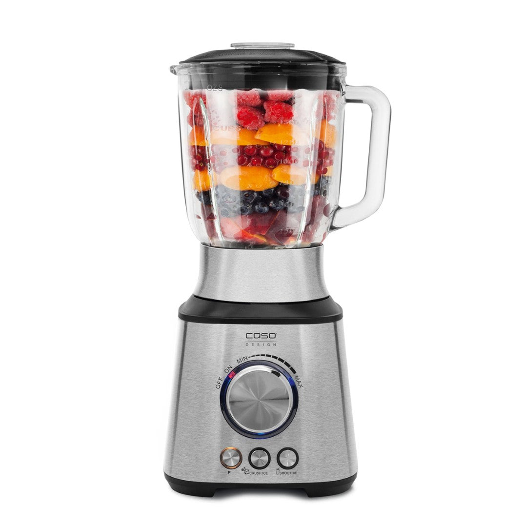 Caso Blender With Glass Jug, 1000W, 8-fold titanium coated knifes, Pulse Function, Easy Cleaning , Overheating protection and double safety lock. Caso Design Product