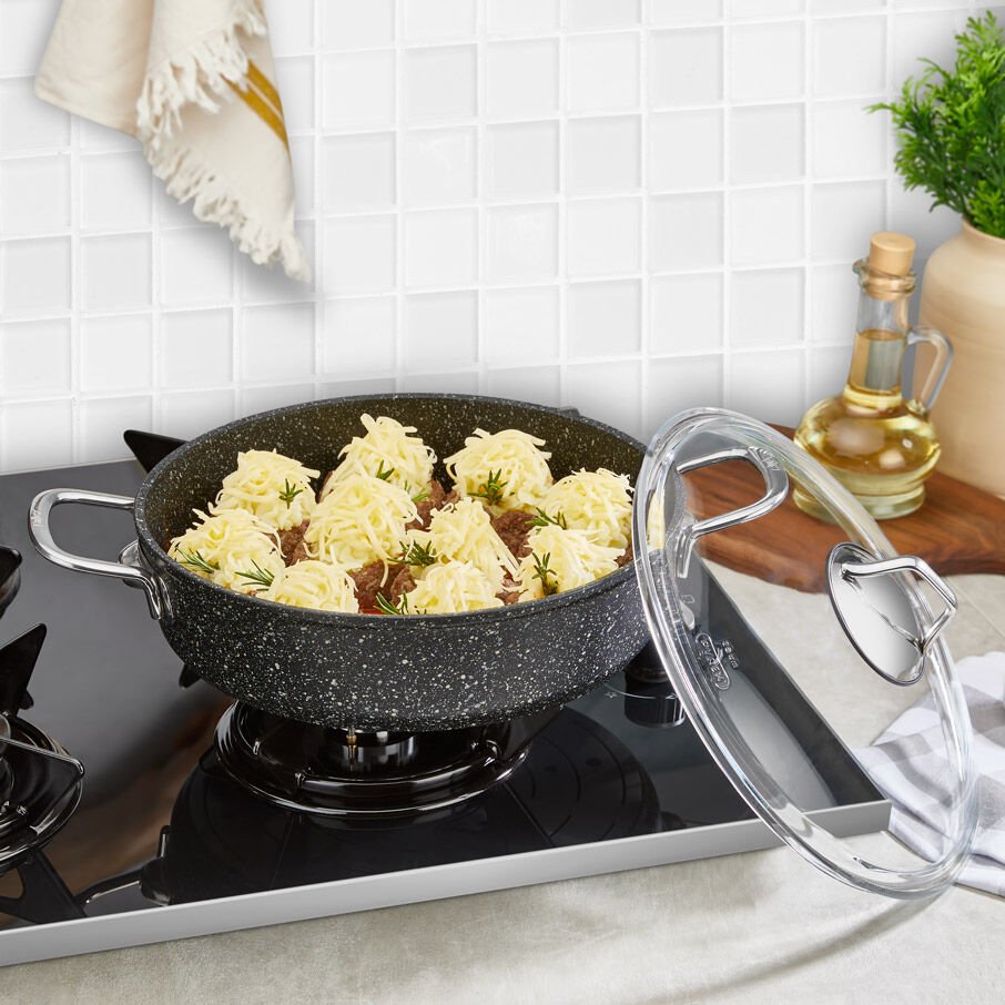 Falez Black Line Shallow Casserole 24cm