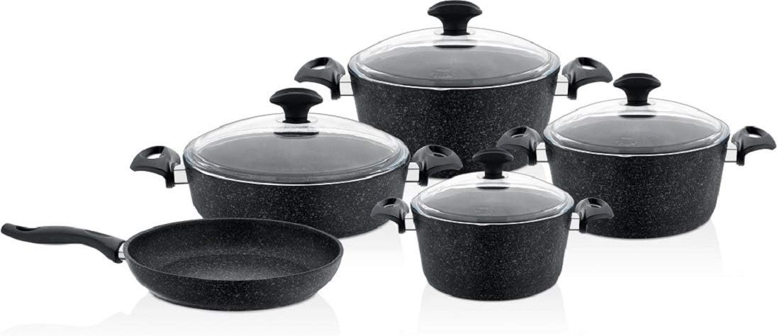 Falez Black Plus Premium Set, Black, 9 Pcs