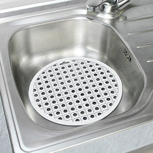 Fackelmann Sink Mat, Plastic, 30X30 cm, Grey/White
