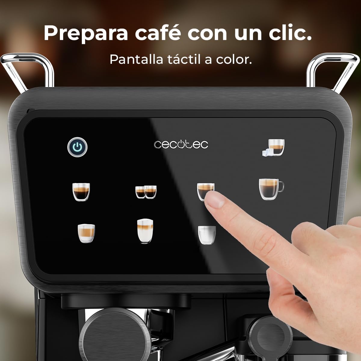 Cecotec Power Espresso Touch ColdBrew Latte | 1350W | 20 Bar Espresso Machine