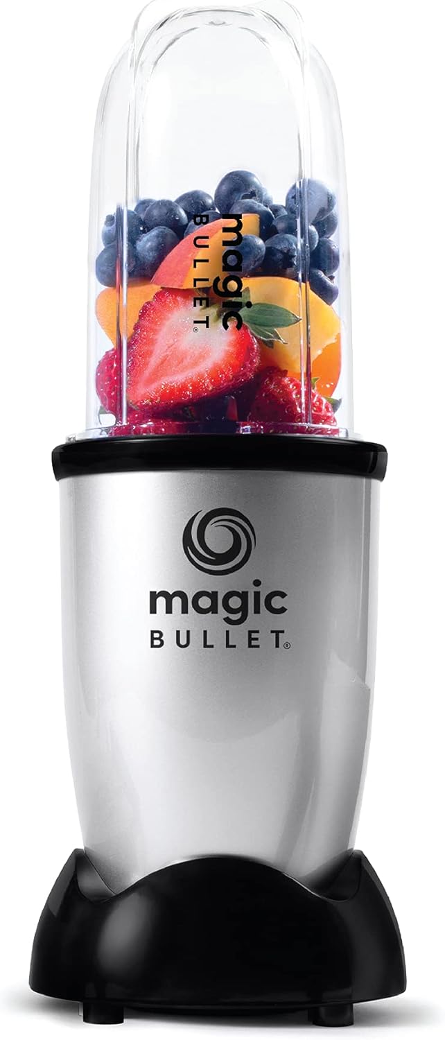 Nutribullet Magic Bullet 400W 9-Piece Set High-Speed Blender & Food Processor System- Silver