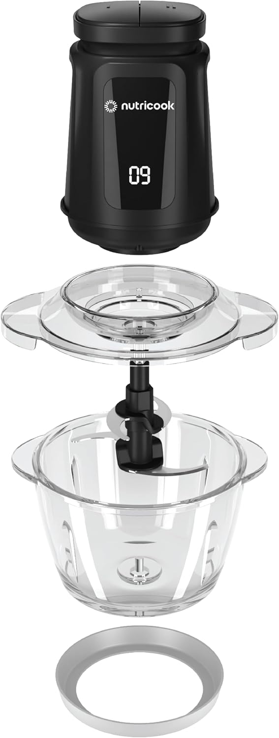Nutricook Choppi Xl 1.2l Glass Chopper And Mincer, 500w Pulse & 2 Speeds