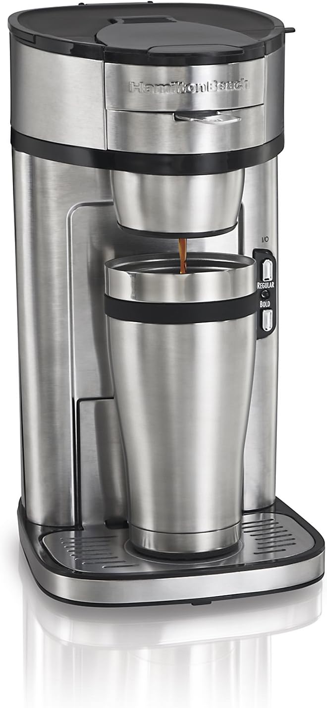 Hamilton Beach Scoop Single Serve Coffee Maker, Stainless Steel