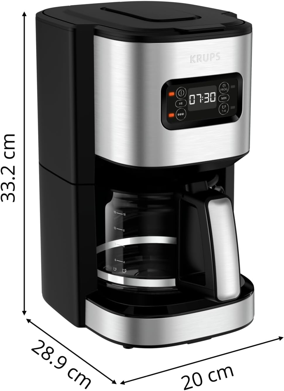 Krups Excellence KM480D10 Stainless Steel Coffee Maker 1.25 Litres