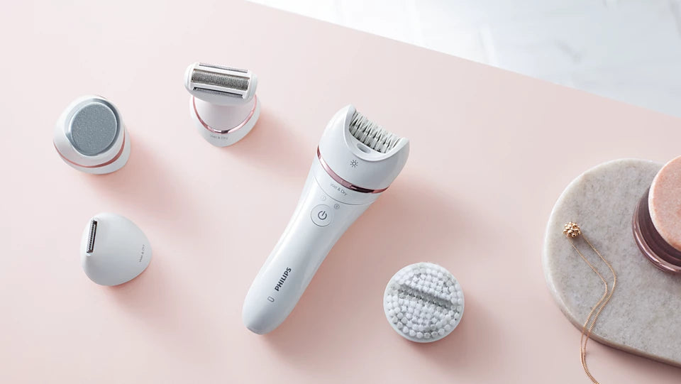 Philips Series 8000 Epilator, Wet And Dry Cordless Hair Removal And Skin Care System, With 9 Accessories