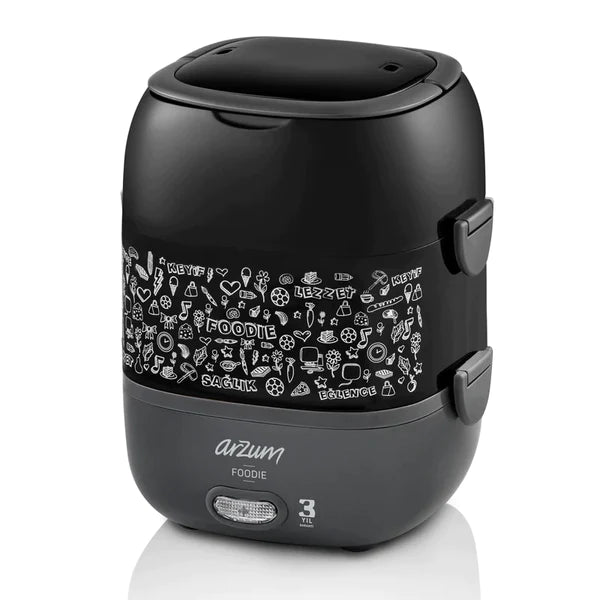Arzum Electric Heated lunch Box Black 1.65 L