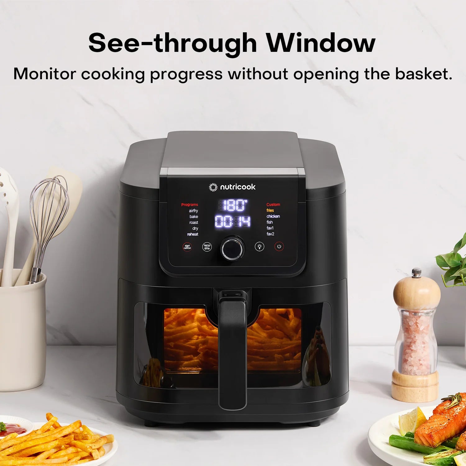 Nutricook Air Fryer Slim XXL NC-AFS330 | 8L | 1700W | 10 Programs