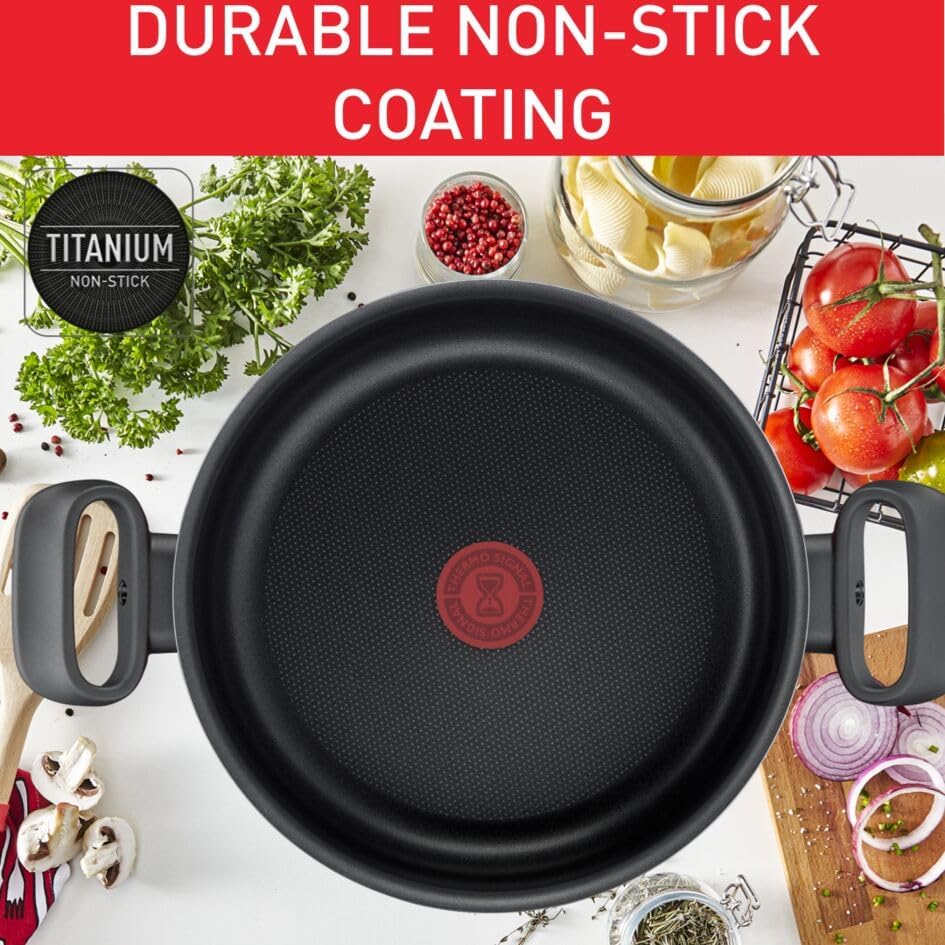 Tefal Tempo Flame Dutch Oven 24CM+Glass Lid