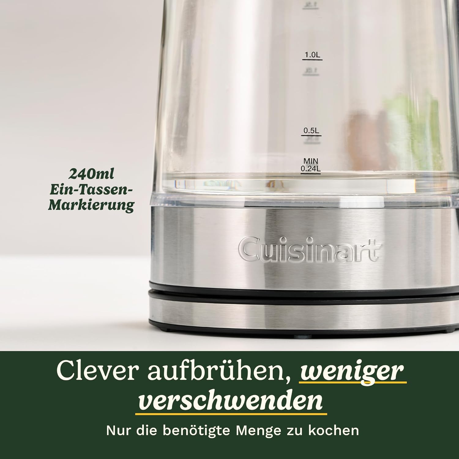 Cuisinart Glass Kettle Double Wall Eu 1.7L