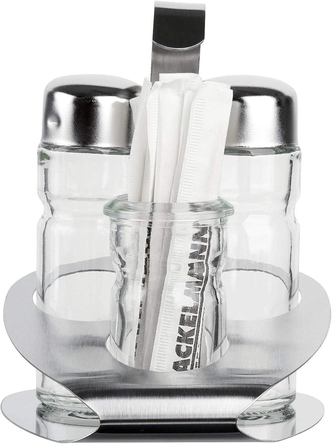 Fmprofessional Condiment S.S & Glass, 115X90X85 mm (Set Of 4)