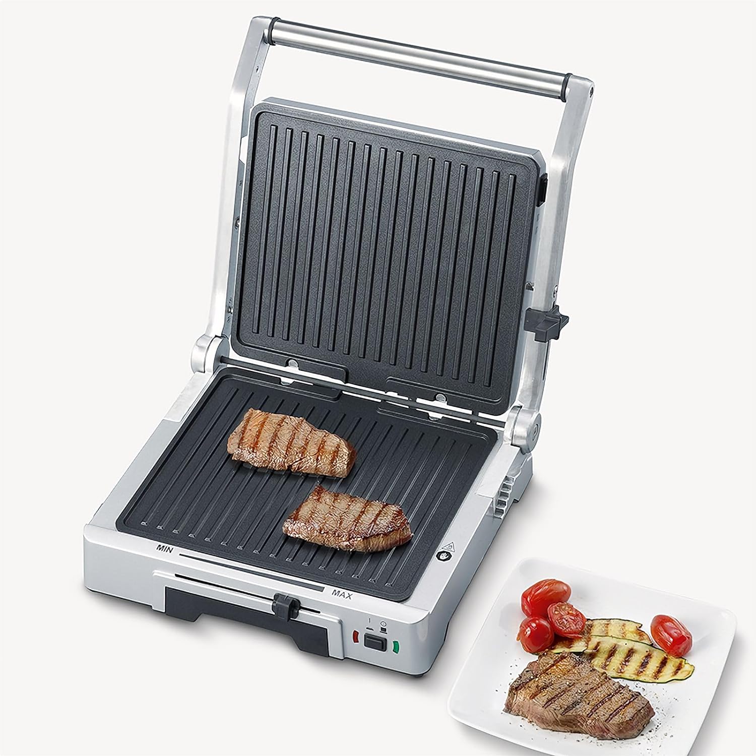 Severin Automatic Grill, Approx. 1800 W /Silver 2 exchangeable