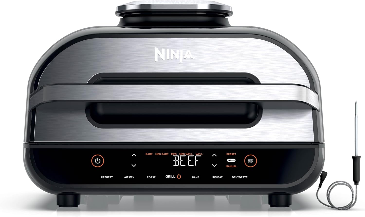 Ninja Foodi Max Ag551uk 6-In-1 Health Grill & Air Fryer - Grey