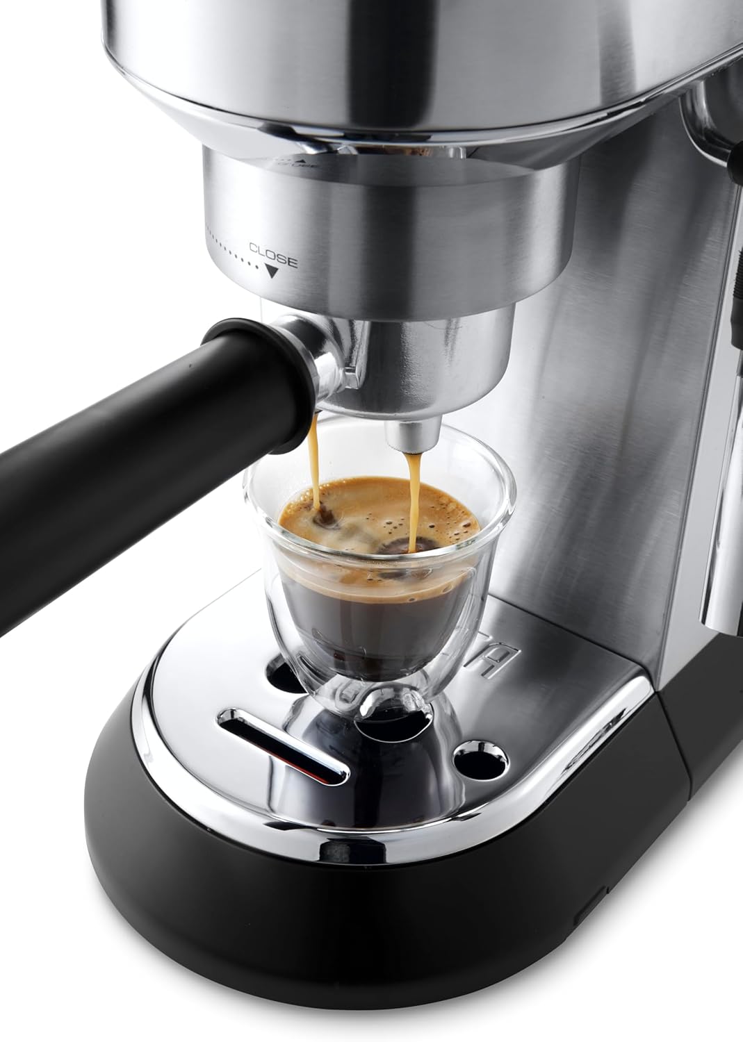 DeLonghi EC685.M DEDICA 15-Bar Pump Espresso Machine Coffee Maker, 220 Volts, Stainless Steel